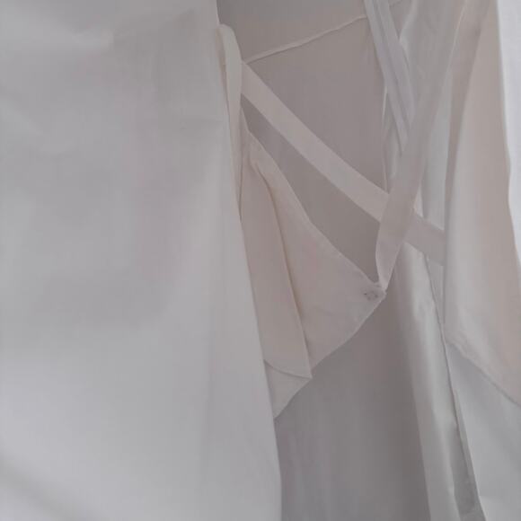 Nuovo Borgo White Sleeveless Bubble Dress Minimalist Made in Italy Size Medium - Picture 3 of 5